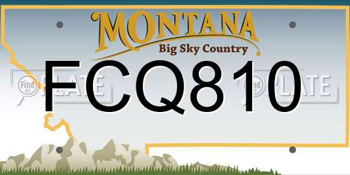 FCQ810 Montana License Plate