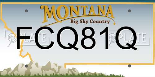 FCQ81Q Montana License Plate