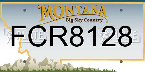 FCR8128 Montana License Plate