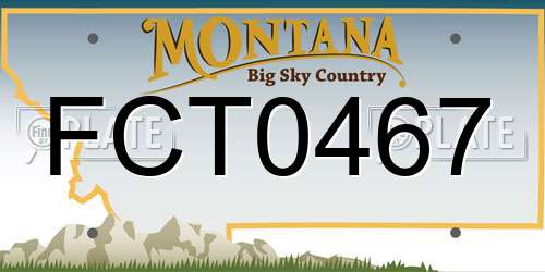 FCT0467 Montana License Plate