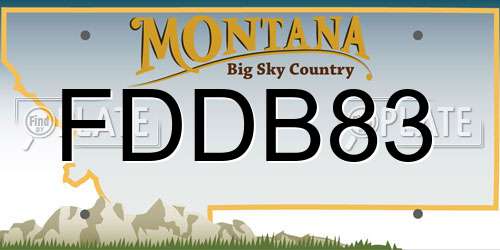 FDDB83 Montana License Plate