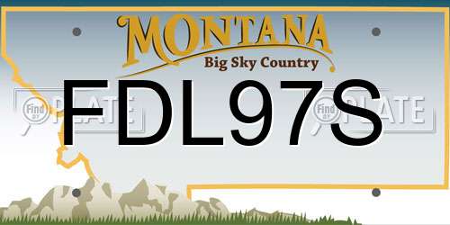FDL97S Montana License Plate