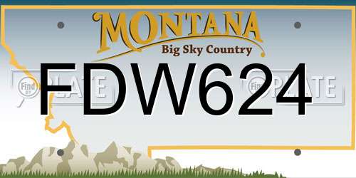 FDW624 Montana License Plate