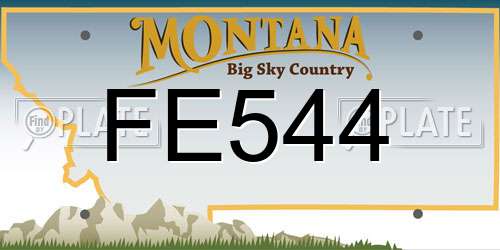 FE544 Montana License Plate