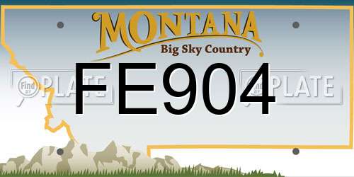 FE904 Montana License Plate