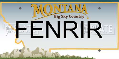 FENRIR Montana License Plate