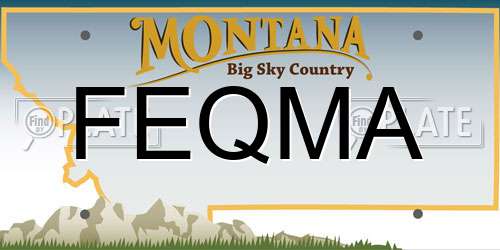 FEQMA Montana License Plate