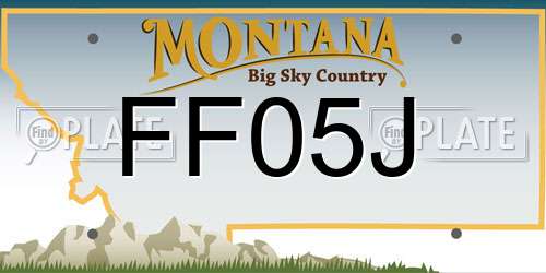 FF05J Montana License Plate