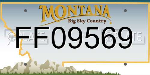 FF09569 Montana License Plate