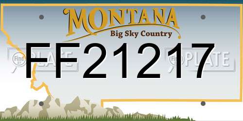 FF21217 Montana License Plate