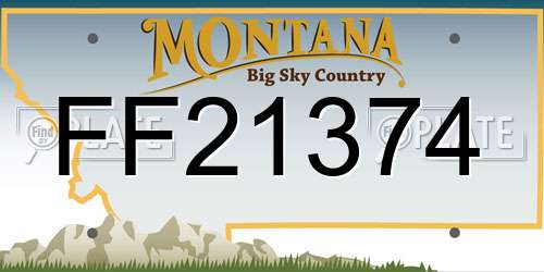 FF21374 Montana License Plate