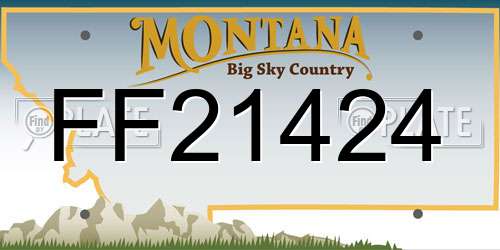 FF21424 Montana License Plate