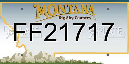 FF21717 Montana License Plate