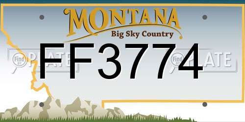 FF3774 Montana License Plate