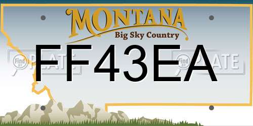 FF43EA Montana License Plate