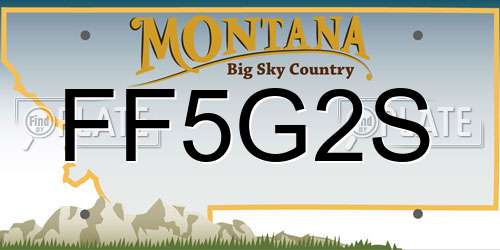 FF5G2S Montana License Plate