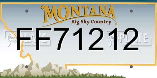 FF71212 Montana License Plate