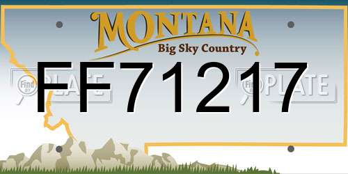 FF71217 Montana License Plate