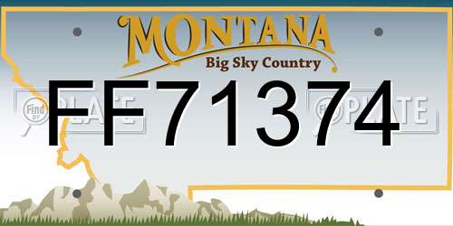FF71374 Montana License Plate