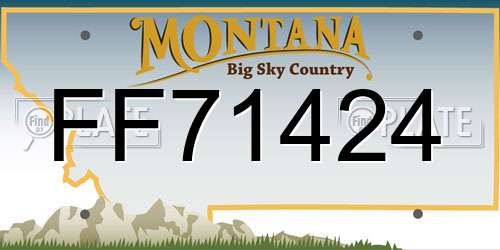 FF71424 Montana License Plate