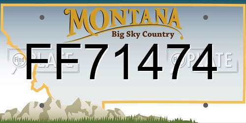 FF71474 Montana License Plate