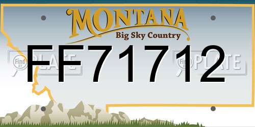 FF71712 Montana License Plate
