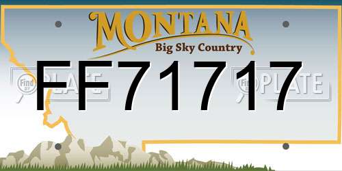 FF71717 Montana License Plate