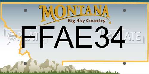 FFAE34 Montana License Plate