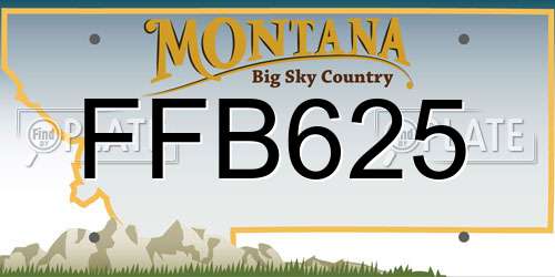 FFB625 Montana License Plate