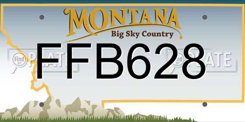 FFB628 Montana License Plate