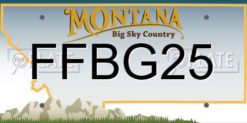 FFBG25 Montana License Plate