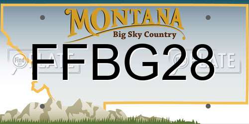 FFBG28 Montana License Plate