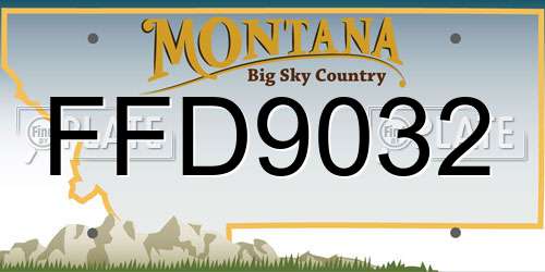 FFD9032 Montana License Plate