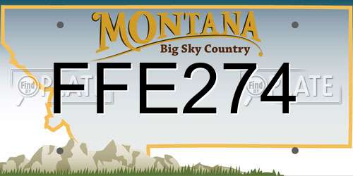 FFE274 Montana License Plate