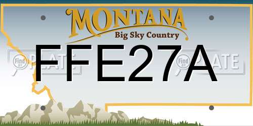 FFE27A Montana License Plate