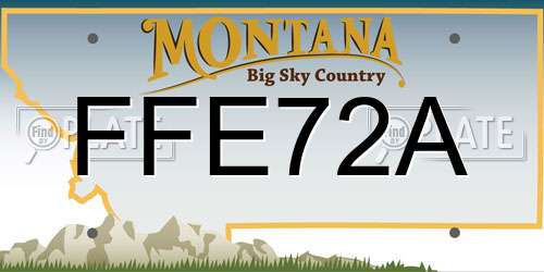 FFE72A Montana License Plate