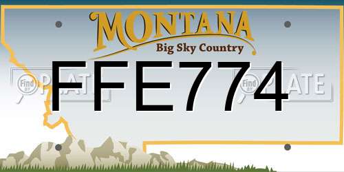 FFE774 Montana License Plate