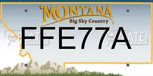 FFE77A Montana License Plate