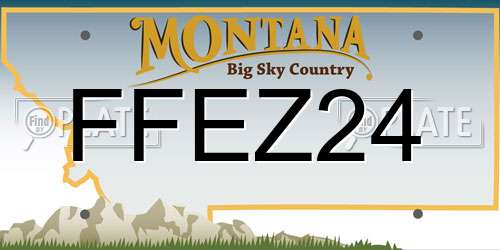 FFEZ24 Montana License Plate