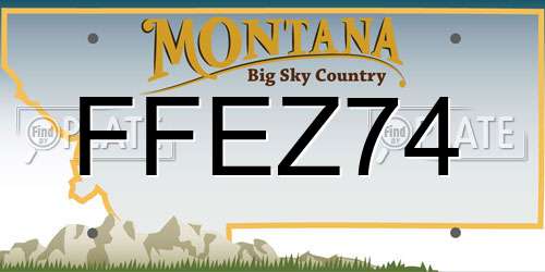 FFEZ74 Montana License Plate