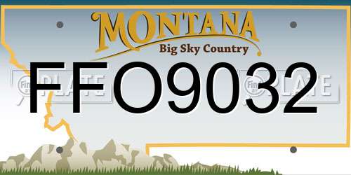 FFO9032 Montana License Plate