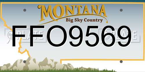 FFO9569 Montana License Plate