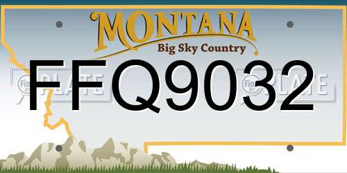 FFQ9032 Montana License Plate