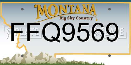 FFQ9569 Montana License Plate