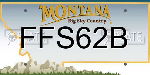 FFS62B Montana License Plate