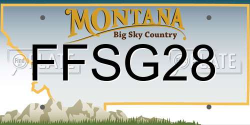 FFSG28 Montana License Plate