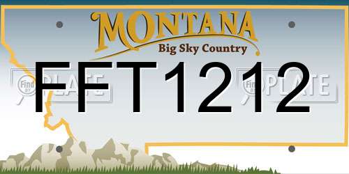 FFT1212 Montana License Plate