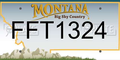 FFT1324 Montana License Plate