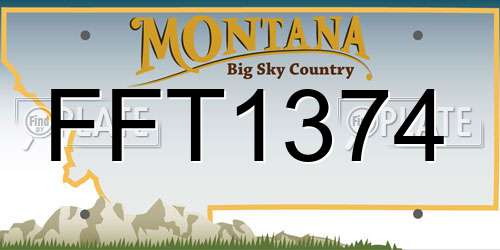 FFT1374 Montana License Plate