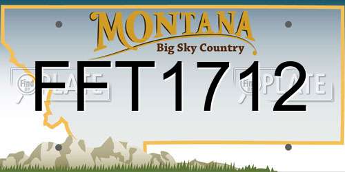 FFT1712 Montana License Plate